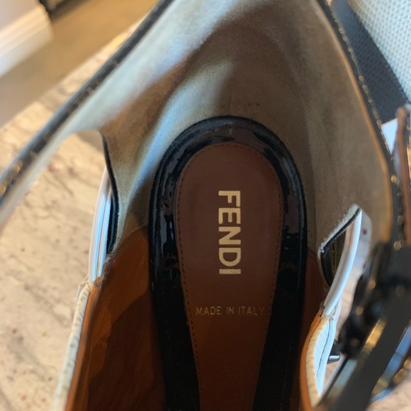 Fendi black, white and tan patent leather heels - Picture 5 of 5